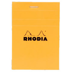 RHODIA PAD 12 STAPLED ORANGE COVER 5 X 5