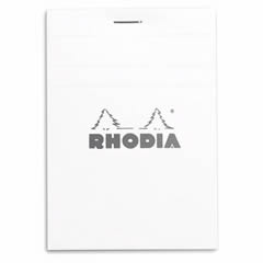 RHODIA PAD #12 STAPLED WHITE 85 X120, 5 X 5