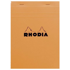 RHODIA PAD 16 STAPLED ORANGE COVER A5
