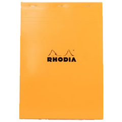 RHODIA PAD 18 STAPLED ORANGE COVER A4