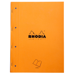 RHODIA PAD #18 SIDE STAPLED NOTEBOOK RLD A4 ORG