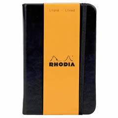 RHODIA 'WEBBY' BLACK COVER A6 LINED