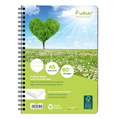 CLAIREFONTAINE FOREVER WIREBOUND 1005 RECYCLED A5 NOTEBOOK