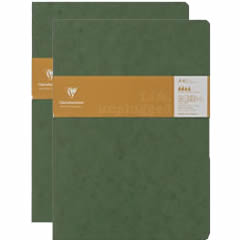 CLAIREFONTEINE SET/2 A4 LINED GREEN NOTEBOOK