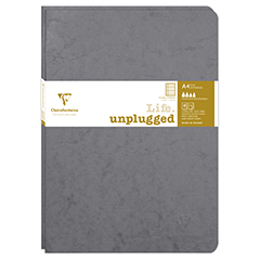 CLAIREFONTAINE SET/2 NOTEBOOKS -A4 - RULED WITH MARGIN -    GREY