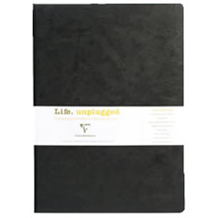 CLAIREFONTAINE CLOTHBOUND A4 PLAIN BLACK NOTEBOOK