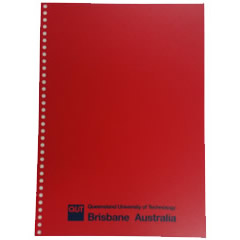 QUT A4 NOTEBOOK RED DOUBLE WIRE 100PAGE 55gsm NB2000