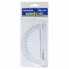 PROTRACTOR 15CM 180 DEGREE CLEAR