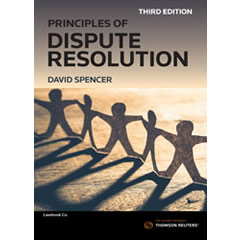 PRINCIPLES OF DISPUTE RESOLUTION  ** old edn
