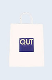 QUT White Gift Bag - Paper - Large