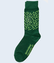 QUT Green Squiggle Socks