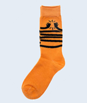 QUT High Five Orange Socks