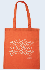 QUT Tote Bag - Squiggle - Orange