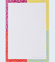 QUT Squiggle Notepad - a5 50 Sheet