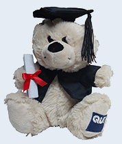 QUT Congrats Grad Bear - Embroidered Foot