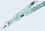 Lanyard QUT Squiggle Ice