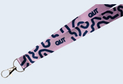 Lanyard QUT Squiggle Wisteria