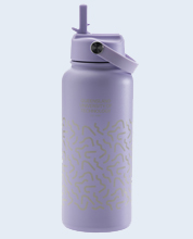 QUT Squiggle Insulated Bottle 1 Ltr Lilac
