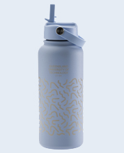 QUT Squiggle Insulated Bottle 1 Ltr Pale Blue
