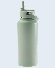 QUT Squiggle Insulated Bottle 1 Ltr Sage