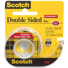 TAPE DOUBLE SIDED 12.7MM X 6.3M ON DISPENSER #26098