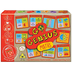 GO GENIUS MATHS - THE MATCHING PAIRS GAME MULTI-COLOURED