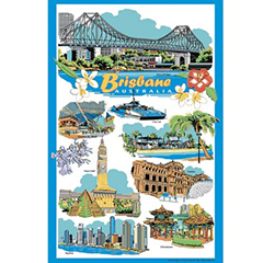 BRISBANE TEA TOWEL