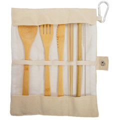 BAMBOO EAT-OUT TRAVEL CUTLERY SET