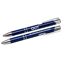 QUT NAVY PANAMA PEN