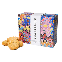 APPLESTONE MACADAMIA WHITE CHOC BISCUITS INDIGENOUS