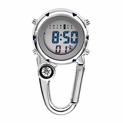 NURSE DIGITAL WATCH CARABINER SILVER