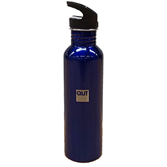 QUT 800ML BLUE STAINLESS STEEL WATER BOTTLE