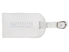 LUGGAGE TAG - QUT MINIMALIST - LEATHER
