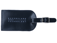 LUGGAGE TAG - QUT MINIMALIST - LEATHER