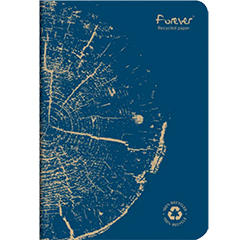 NOTEBOOK A5 BLUE RECYCLED RULED FOREVER STAPLED             CLAIREFONTAINE
