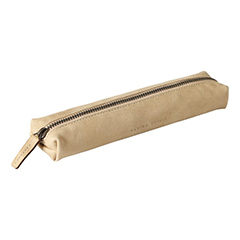 PENCIL CASE ROUND CF FLYING SPIRIT LEATHER  BEIGE