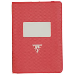 CLAIREFONTAINE 1951 A5 STAPLED LINED RED NOTEBOOK
