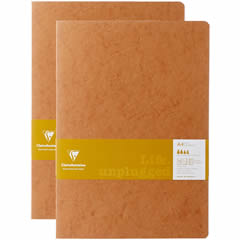 CLAIREFONTAINE SET/2 A4 LINED TOBACCO NOTEBOOK