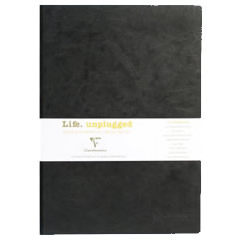 NOTEBOOK A5 CLOTHBOUND PLAIN BLACK ESSENTIALS CLAIREFONTAINE