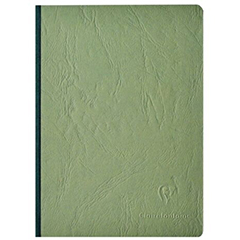 NOTEBOOK A5 CLOTHBOUND RULED GREEN ESSENTIALS CLAIREFONTAINE