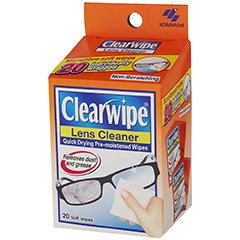 CLEAR WIPE LENS CLEANER BOX/20
