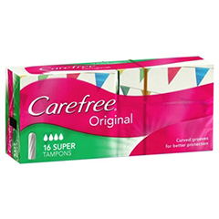 CAREFREE TAMPONS SUPER 16S