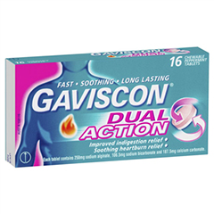 GAVISCON DUAL ACTION 16S