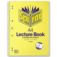 PAD SPIRAX 598 A4 LECTURE BOOK 140 PAGE #85980