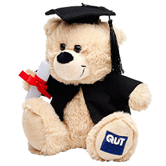 QUT JELLY BEAR GRADUATION EMBROIDERED FOOT