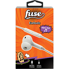 FUSE EAR BUDS WHITE WIRED IN-EAR HEADPHONES