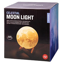 ISGIFT CELESTIAL MOON LIGHT - COLOUR CHANGING LIGHT WHITE   23X15X15CM