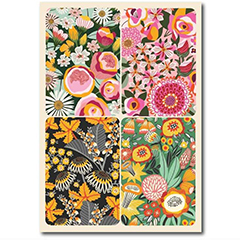 MAGNET CARD - BRIGHT FLORALS SET 4