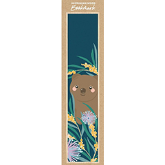 BOOKMARK WOMBAT DARK BLUE WOODEN
