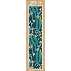 BOOKMARK GUM BLOSSOMS DARK BLUE WOODEN